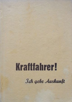 Vostaline Autooel "Kraftfahrer ich gebe Auskunft" Tankstellen-Handbuch 1937 (2825)